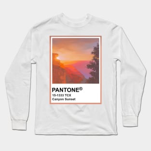 Pantone Swatch Canyon Sunset Long Sleeve T-Shirt